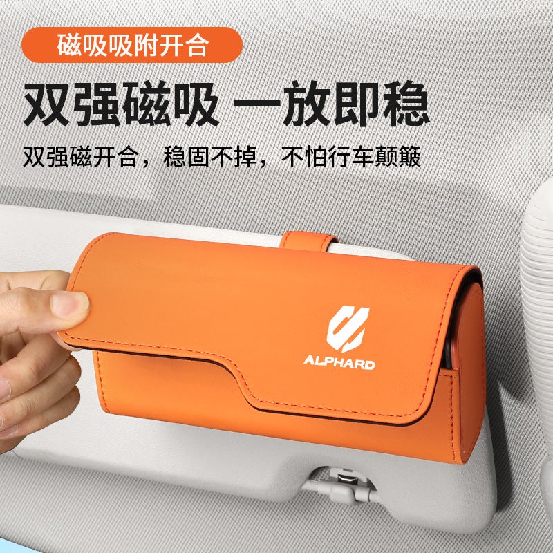 Suitable For Alphard Car Glasses Case Crown Wilfa Alphard Sunglasses Clip Sun Visor Magnetic Absorption - Image 4